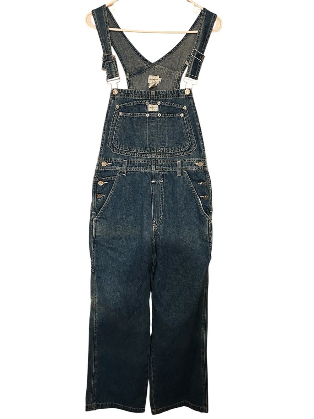 Calvin Klein Jeans Womens Vintage 90's Blue Denim Overalls